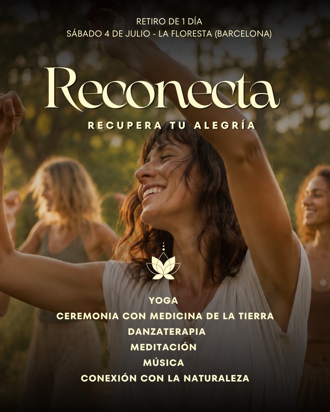 Cartel de la jornada ReConecta del sábado 4 de julio en La Floresta